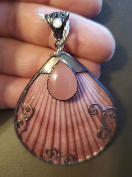 Starborn Creations Jewelry - Starborn Creations 925 Silver Pendant With Natural Shell, Mother Of Pearl And...
